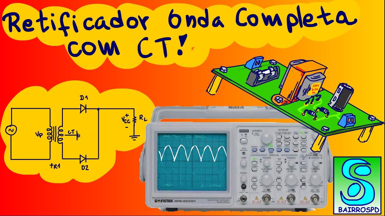 RETIFICADOR de onda completa com center tape