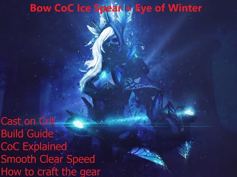 PoE 3.15 Deadeye Bow CoC Ice Spear + Eye of Winter. Smooth and fast clear speed. Decent boss Killer!