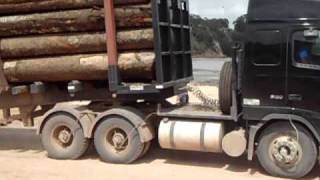 Volvo 520 carregado de toras