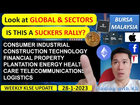 Weekly KLSE BURSA Update - 28-1-2023💥 Look at GLOBAL & SECTORS💥 IS THIS A SUCKERS RALLY?💥