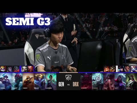 GEN vs DRX - Game 3 | Semi Finals LoL Worlds 2022 | Gen.G vs DRX - G3 full game