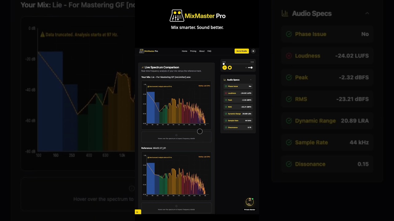 Watch what happens when you upload a track to MixMaster Pro  #audiotechnique #soundengineer