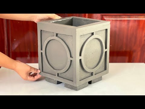 Great creativity from cement - Instructions for casting a cement pot from an easy foam mold
