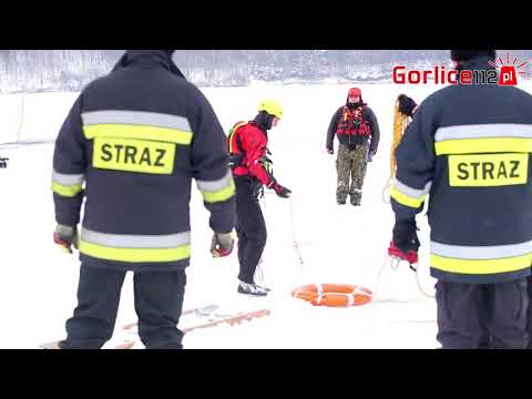 Gorlice112.pl - ćwiczenia strażaków - Klimkówka Lód 2018