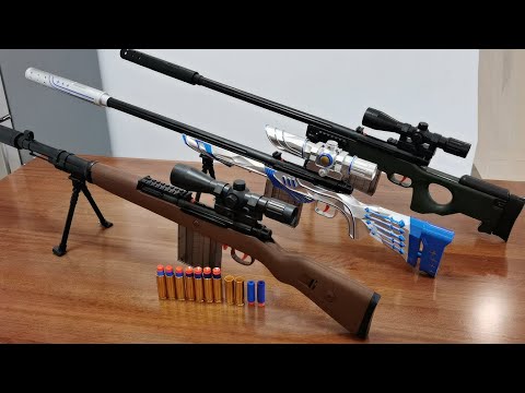 Top 3 Soft Bullet Sniper Rifles Toy Gun 2022 -  AWM, 98K, M24