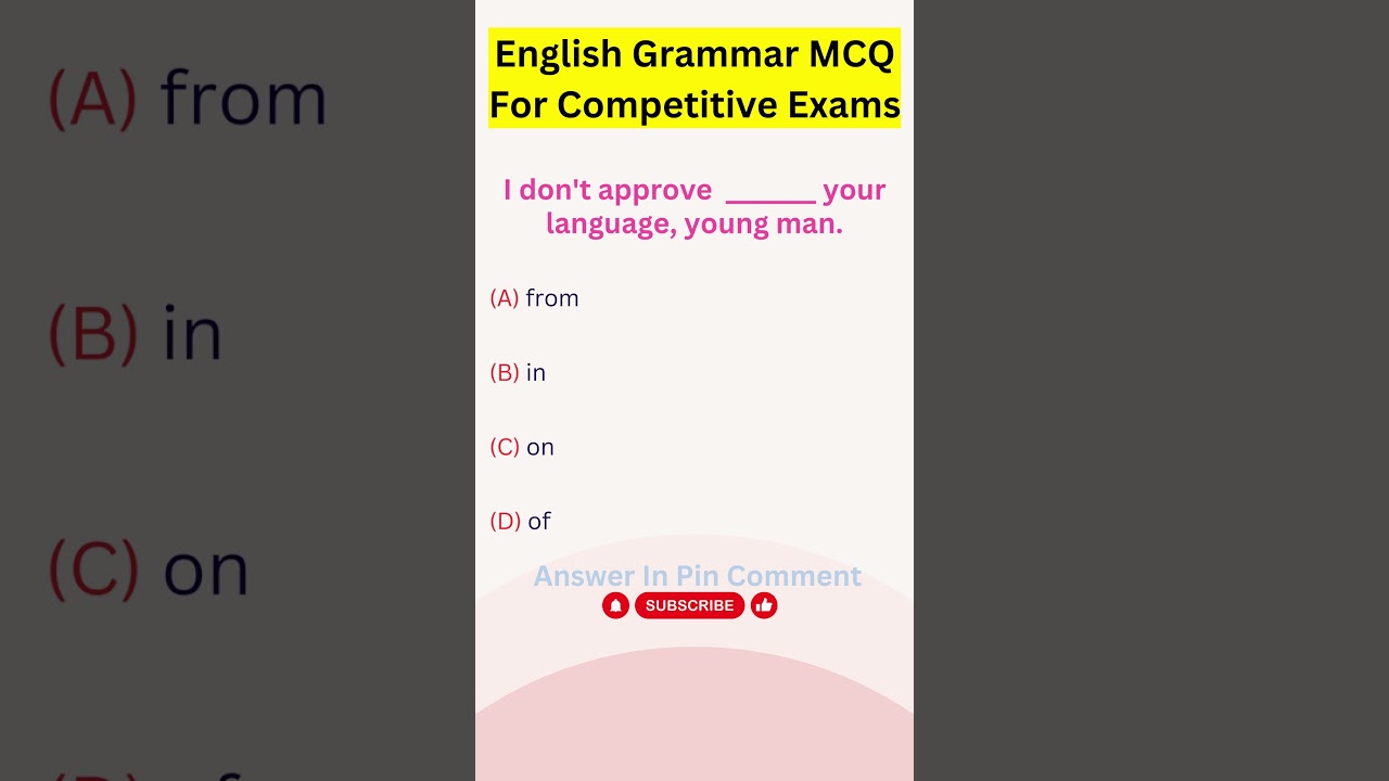 Grammar Challenge: Competitive Exam MCQ - Preposition