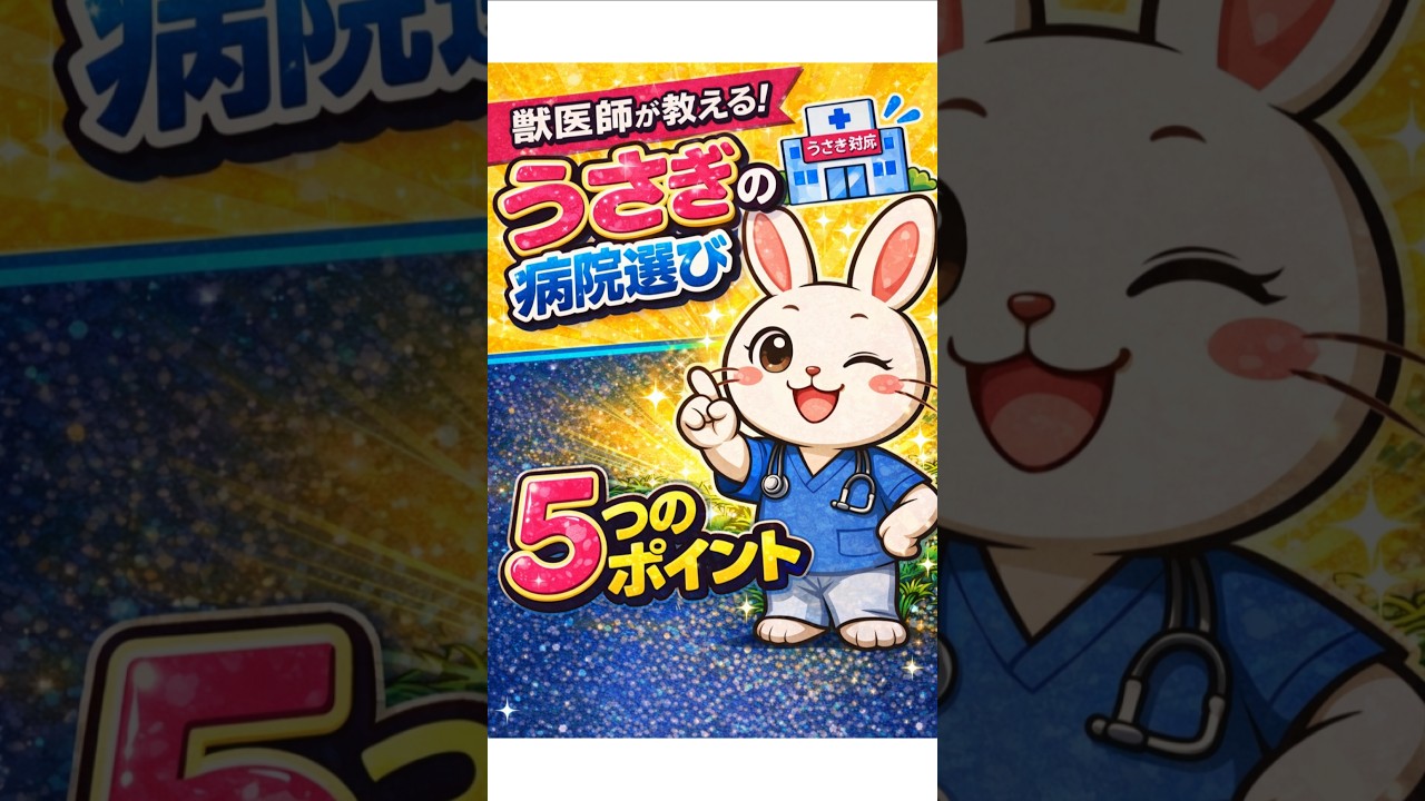 獣医師が教える【うさぎの病院選び　5つのポイント】#うさぎ