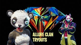 Fortnite | Clan Tryouts | ALLURE Clan | *PRO* 11 Year Old