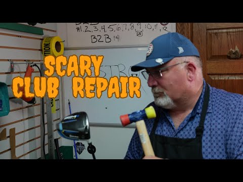 Golf Club Repair- removing an adapter from the head