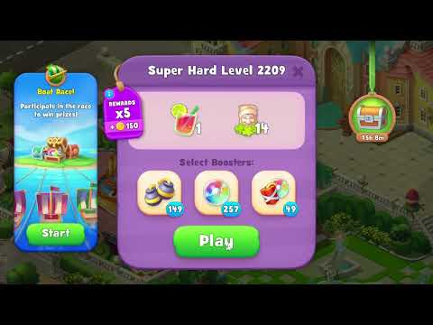 Gardenscapes 2209 Super Hard Level - 20 moves - NO BooSTERS