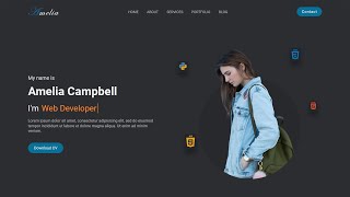 Download the video "Create Responsive Personal Portfolio Website Using HTML CSS and JavaScript | Complete Website"
