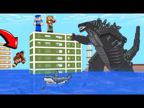 GIANT GODZILLA WILL DESTROY THE CITY! - Minecraft