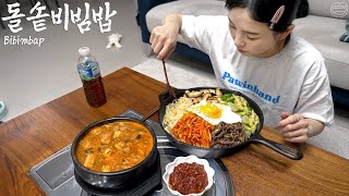 Download lagu Real Mukbang:) Making 10 servings of bibimbap in a earthen pot(?) ☆ Cheonggukjang, red pepper paste mp3