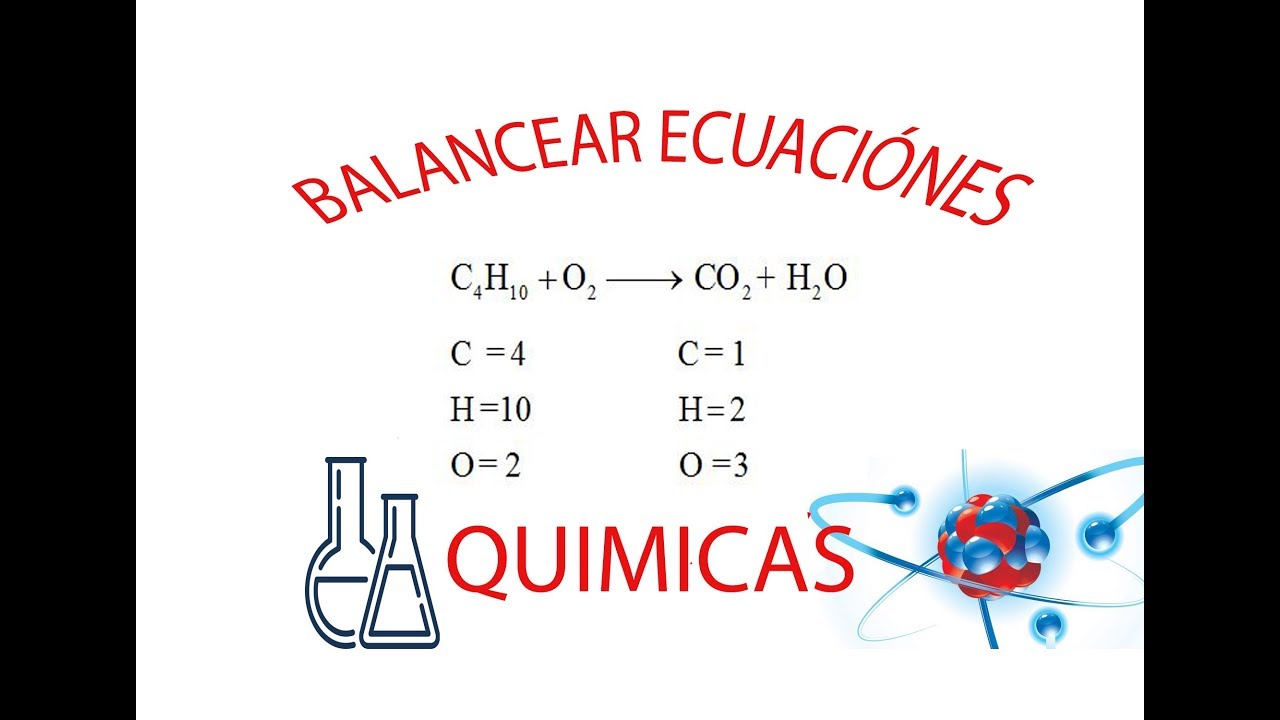Balanceo de ecuaciones químicas (ejemplos y errores comunes)