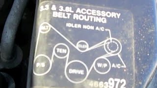 2000 Dodge Caravan BELT HOW TO INSTALL or REPLACE SERPENTINE BELT