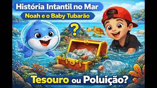 História Infantil no Mar ???????? | Noah e o Baby Tubarão Descobrem um “Tesouro” e Uma Grande Lição!