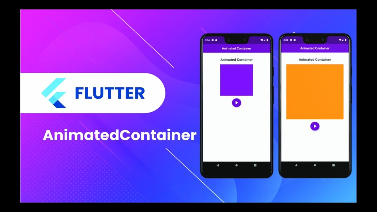 Flutter Animation Widget | 13 | AnimatedContainer | Container, FloatingActionButton | Speed Code