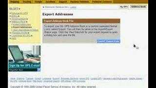 How to export contact from UPS