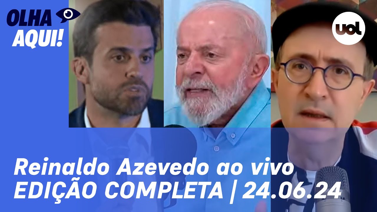 Reinaldo Azevedo ao vivo: PT x escolas cívico-militares; Lula provoca reitores; Pablo Marçal em SP