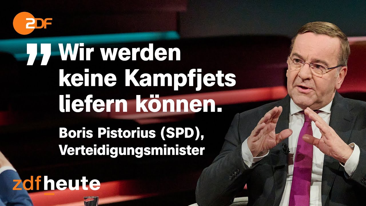 Pistorius gegen Waffenforderungen der Ukraine | Markus Lanz vom 22. Februar 2023