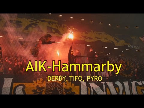 AIK - Hammarby 1-2 (2015-03-07) Svenska Cupen, Derby, Tifo, Pyro