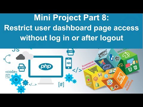 php tutorial in hindi Mini Project Part 8 Restrict user dashboard page access without log in