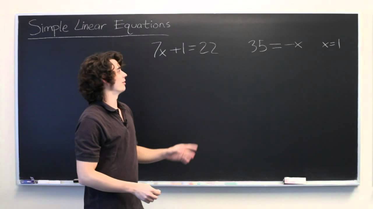 Definition of Simple Linear Equations