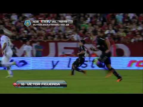 Gol de Figueroa.Newell's 4 Vélez 1.Fecha 6.Torneo Final 2014.Fútbol Para Todos