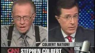 Stephen Colbert Larry King [2 of 4] 4/14/08