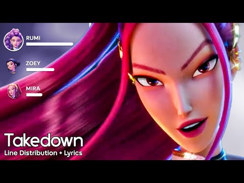 HUNTR/X - Takedown - Line Distribution + Lyrics #huntrix  #netflix #kpop  #trending