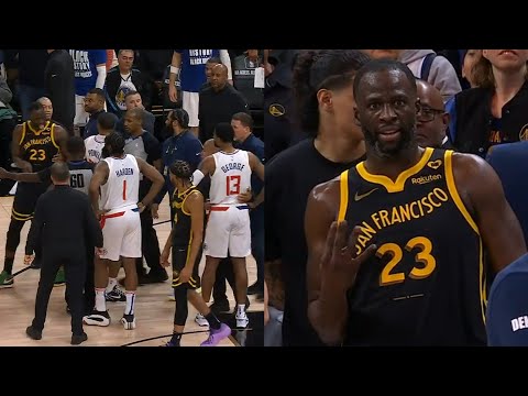 Draymond Green taunts Paul George with 4 fingers after things get heated & Ty Lue ejected
