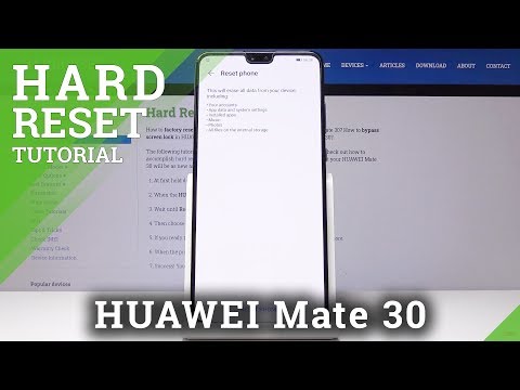 Factory Reset HUAWEI Mate 30 - Erase All Content & Settings
