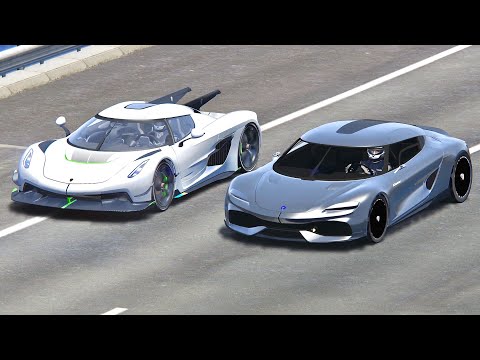 Koenigsegg Gemera vs Koenigsegg Jesko Absolut - Drag Race 20 KM