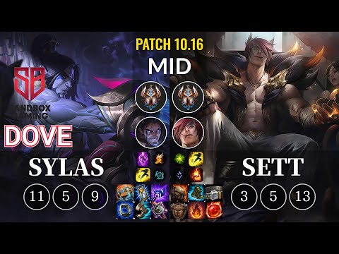 SB Dove Sylas vs Sett Mid - KR Patch 10.16