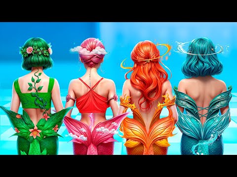 Four Elements: Fire, Water, Air and Earth Girl! Magical Sisters in Real Life