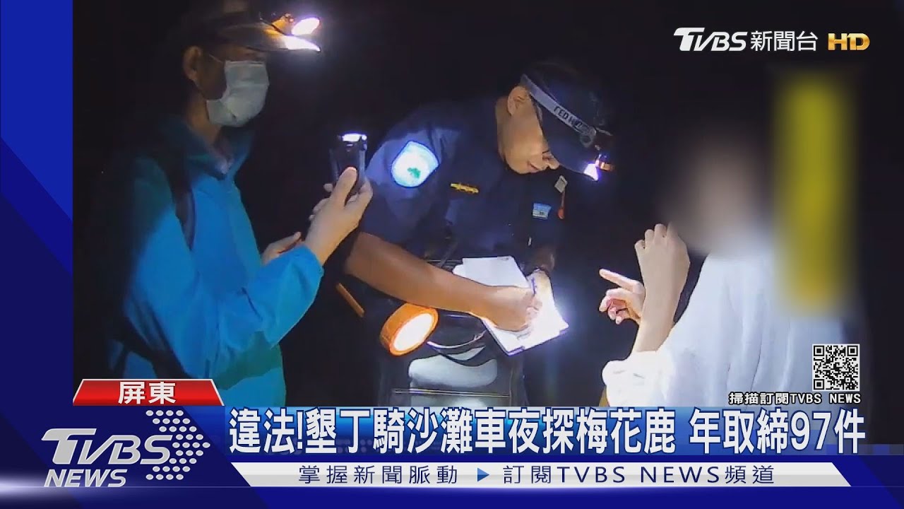 違法!墾丁騎沙灘車夜探梅花鹿 年取締97件