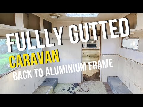 30 Day Caravan Makeover | Stripped Back to Aluminum Frame