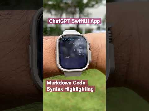 ChatGPT watchOS SwiftUI App rendering markdown code syntax highlighting #chatgpt #iosdevelopment thumbnail