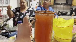 Civeche michelada and shrimp cocktail