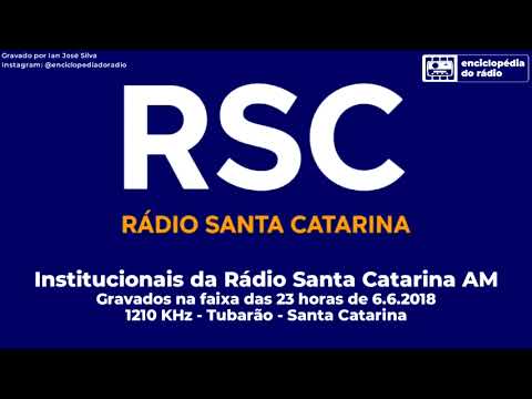 Encerramento da programação diária (6.6.2018) - Rádio Santa Catarina 1210 KHz - Tubarão - SC