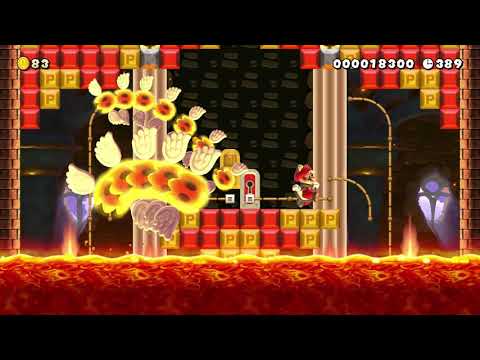 Crimson Caterpillar Catacombs (Super Mario Maker 2)