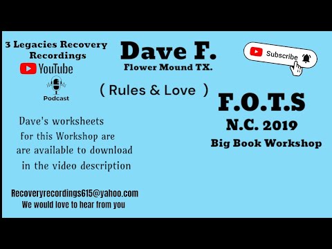 Dave F.  from Flower Mound TX. - Rules &  Love ( F.O.T.S - N.C.  2019 )  ( 9-8-19 ) aa speaker