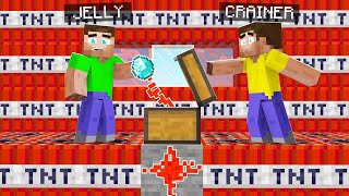 Making Jelly BLOW UP His House For A DIAMOND! (Minecraft)