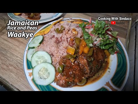 Cooking with me Jamaican 🇯🇲 most delicious RICE AND PEAS || Traditional Food Recipes WAAKYE in GHANA