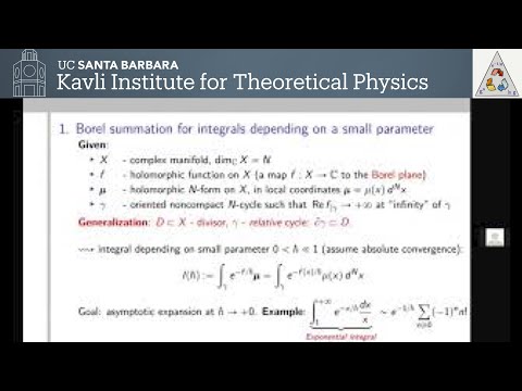 Linear resurgence and topology of Lefschetz thimbles ▸ Maxim Kontsevich #RESURGENT #KITP