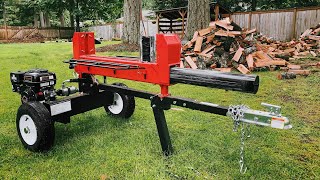 Running the Predator (Harbor Freight) 20 Ton 212cc Log Splitter | Splitting Douglas fir rounds