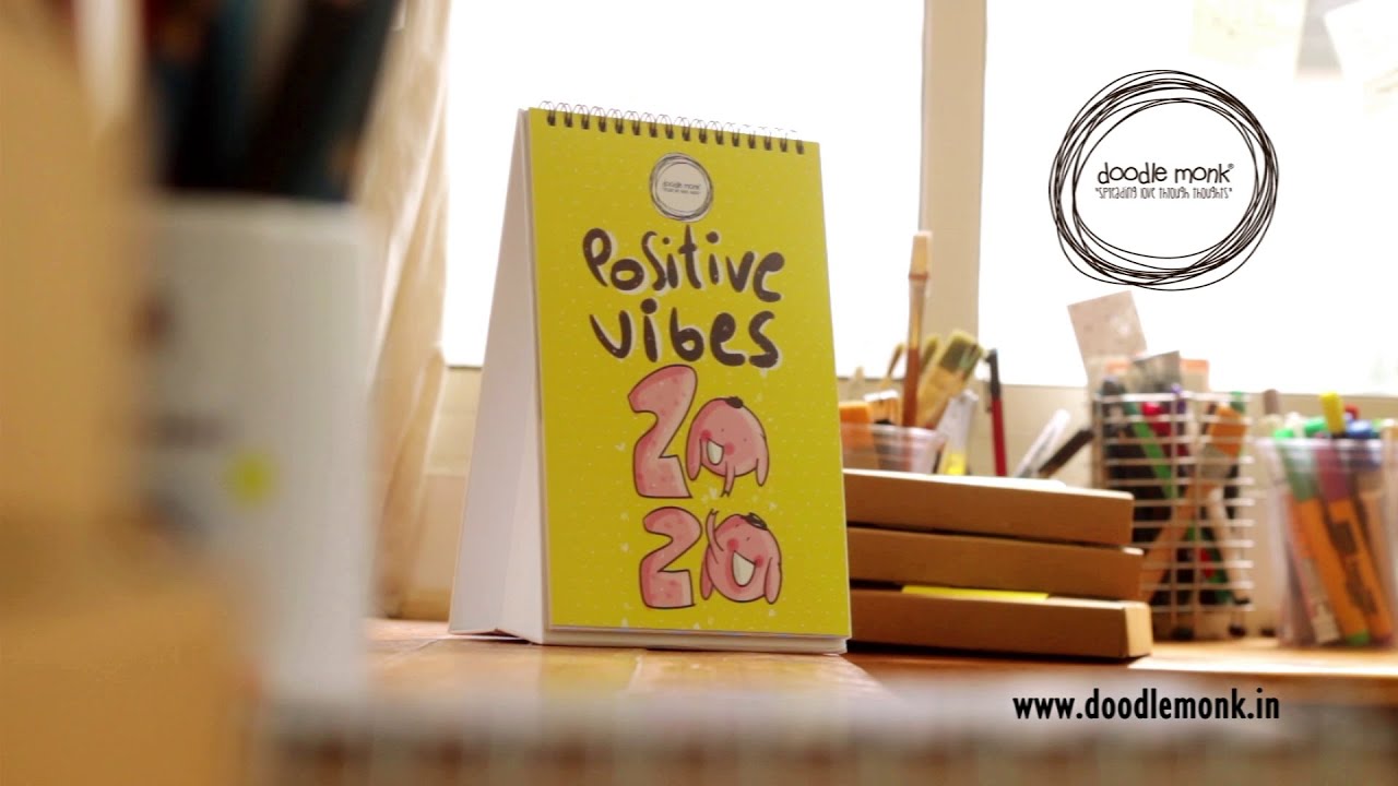 Doodle Monk - POSITIVE VIBES 2020 Calendar