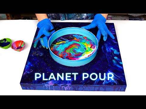 Don’t MISS This! New SPACE Series! 🪐 Mystic Planet Pour + Acrylic Pouring TIPS | Abstract Fluid Art