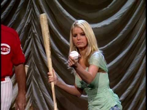 Nick Lachey, Jessica Simpson & Johnny Bench