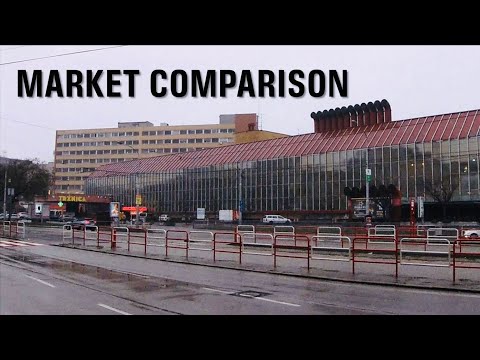 TOUR OF TWO MARKET PLACES (OLD & NEW) IN BRATISLAVA COMPARISON VIDEO - SLOVAKIA 🇸🇰👨🏻‍🌾